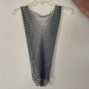 Brand New DRESBE Rhinestone Mesh Tank Top